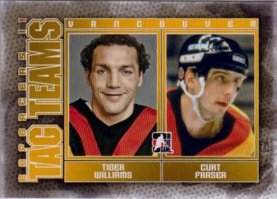 Mike Peluso fights Tie Domi trading card 2013 ITG Hockey Bloody