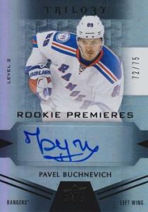 Rookie Premieres Level 2 Black Auto Pavel Buchnevich