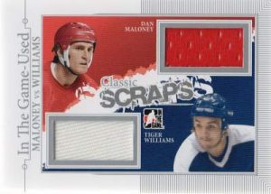 Game Used Classic Scraps Dan Maloney, Tiger Williams