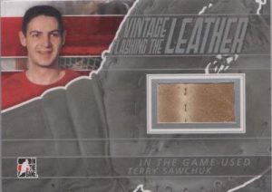 Game Used Flashing the Leather Vintage Sawchuk