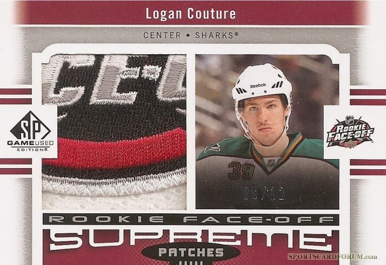 Supreme Patches Rookie Faceoff Logan Couture - Checklistcenter.com