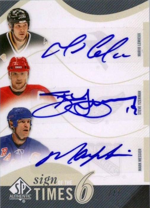 Sign of the Times Sixes Front Mario lemieux, Steve Yzerman, Mark ...