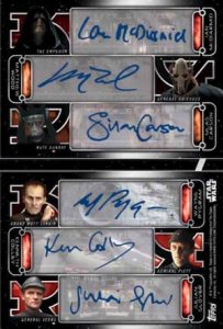 Six Person Auto Book Ian McDiarmid, Matthew Wood, Silas Carson, Wayne Pygram, Kenneth Colley and Julian Glover