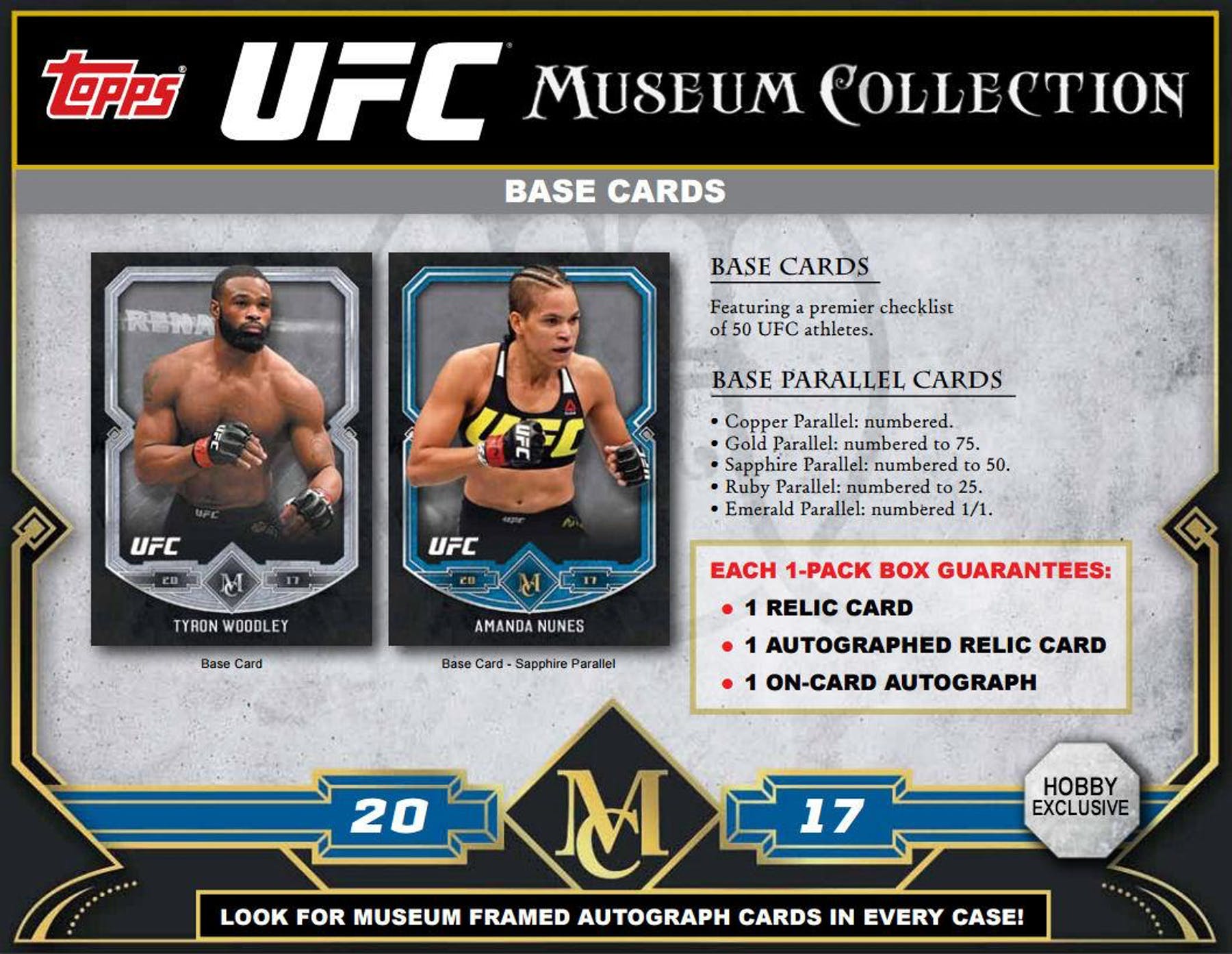 2017 Topps UFC Museum Collection - Checklist Added