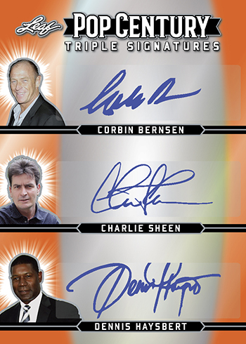 Triple Signatures Corbin Bernsen, Charlie Sheen, Dennis Haysbert ...