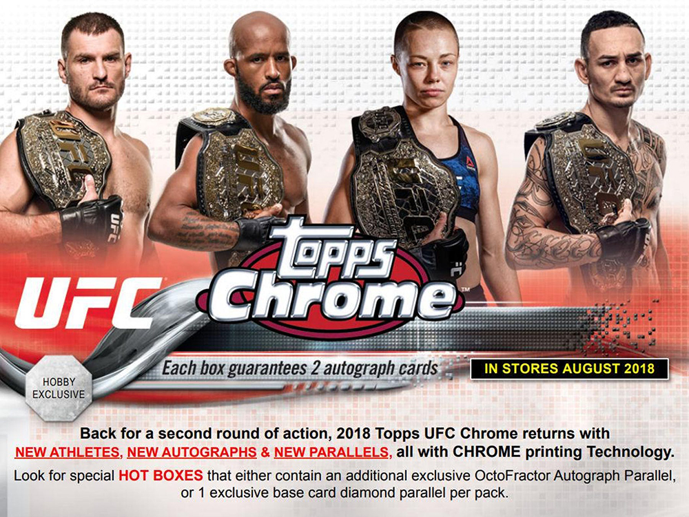 2018 Topps UFC Chrome UFC Card Checklist