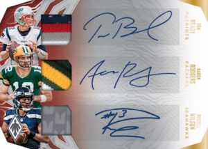 Triple Patch Auto Tom Brady, Aaron Rodgers, Russell Wilson