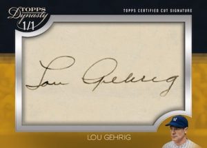 Cut Signature Lou Gehrig