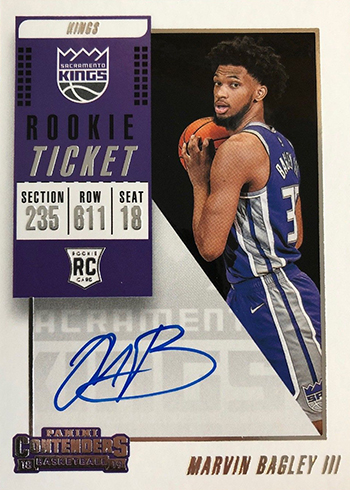 Rookie Ticket Variation Auto Marvin Bagley Iii - Checklistcenter.com