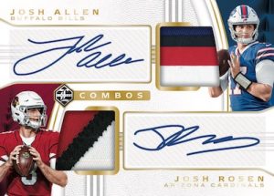 Dual Patch Auto Combos Josh Allen, Josh Rosen