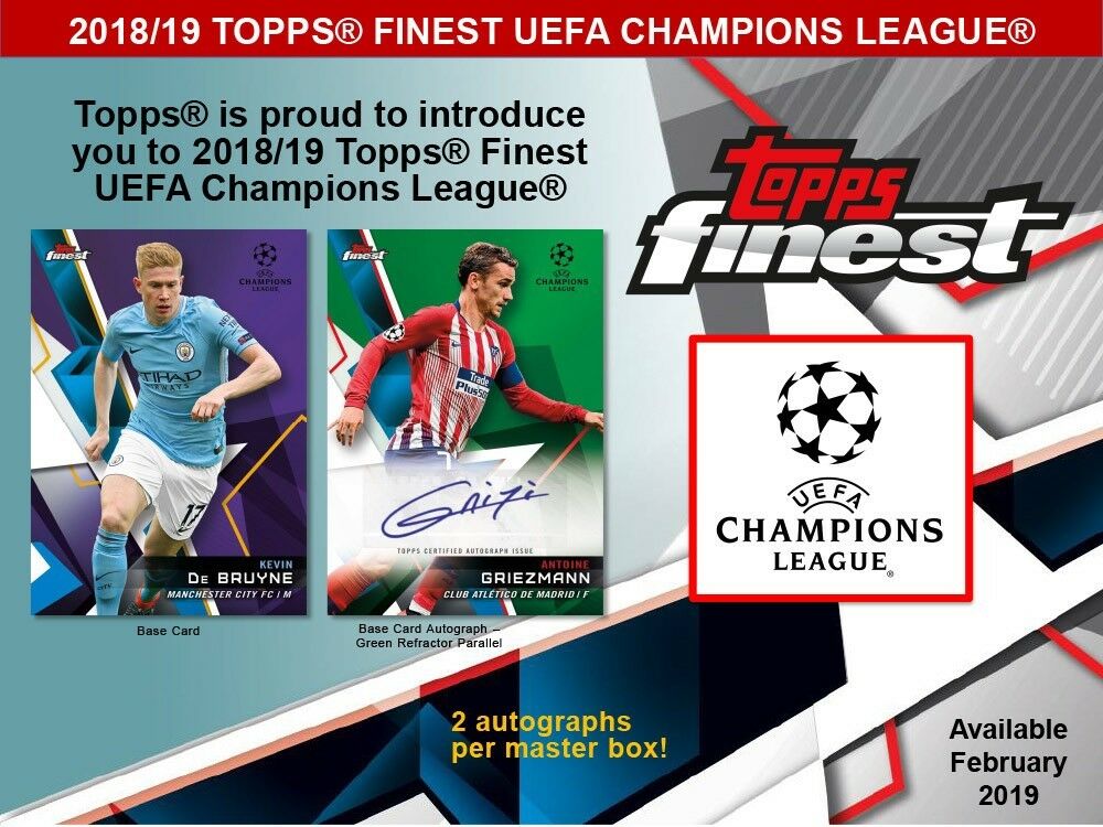 201819 Topps Finest UEFA Champions League Soccer Card Checklist