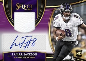 Rookie Signature Memorabilia Prizm Purple Lamar Jackson