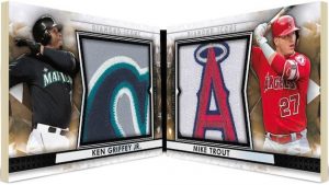 Dual Player Relic Book Ken Griffey Jr, Mike Trout