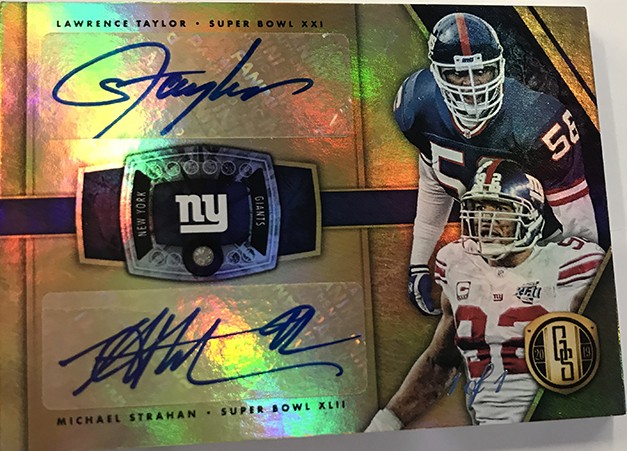 Super Bowl Diamonds Signatures Dual Lawrence Taylor, Michael