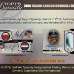 2019 Topps Dynasty Baseball