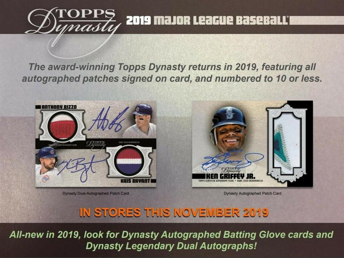 2019 Topps Dynasty - Baseball Card Checklist - Checklistcenter.com