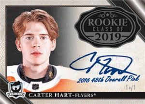 Rookie Class of 2019 Gold Foil Auto Carter Hart MOCK UP