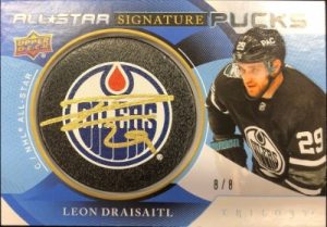 All-Star Signature Pucks Leon Draisaitl