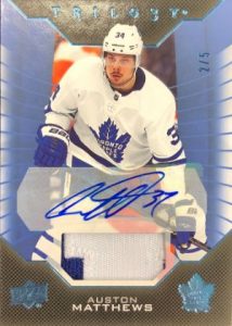 Base Blue Foil Patch Auto Auston Matthews