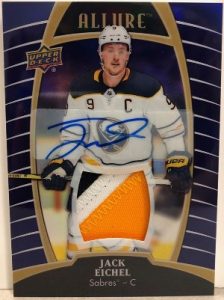 Base Blue Line Auto Jersey Jack Eichel