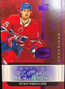 Rookie Renditions Purple Foil Auto Ryan Poehling