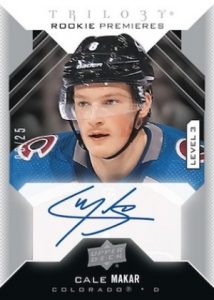 Silver Foil Rookie Premieres Auto Cale Makar MOCK UP