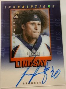 Pinacle Inscriptions Auto Phillip Lindsay