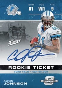 2007 Contenders Tribute Auto Calvin Johnson MOCK UP