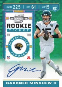 Rookie Ticket Auto Green Pulsar Gardner Minshew II MOCK UP