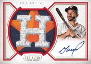 Base Auto Relic Red Team Logo Jose Altuve MOCK UP