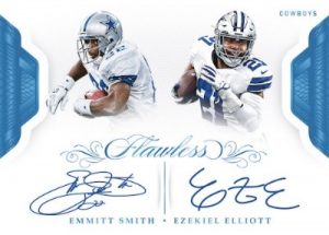 Flawless Dual Auto Emmitt Smith, Ezekiel Elliott MOCK UP