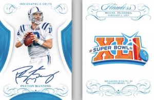 Super Bowl Gems Auto Booklet Peyton Manning MOCK UP