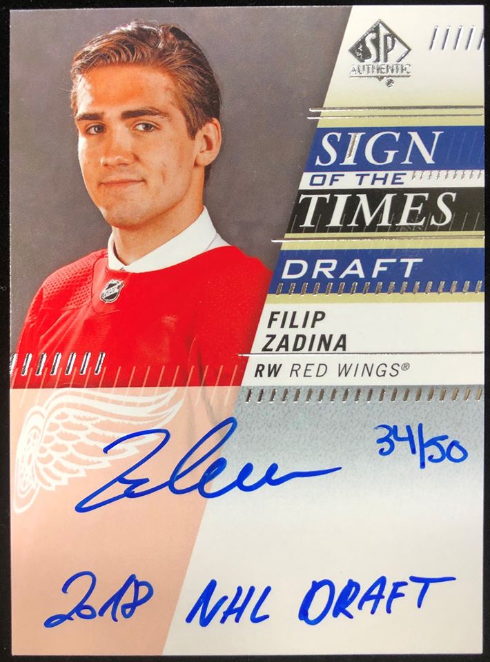 Sign of the Times Draft Rookies Inscriptions Filip Zadina ...