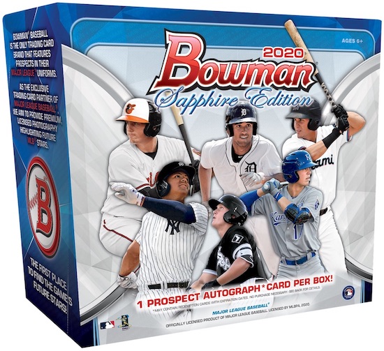 2020 Bowman Sapphire Edition Baseball Card Checklist