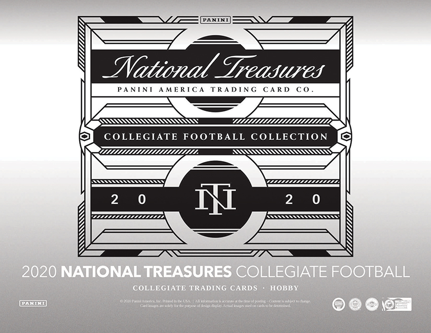 2020 Panini National Treasures Collegiate Football Card Checklist