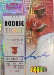 Retro 1999 Rookie Ticket Auto Aristides Aquino