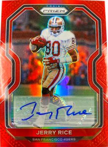 Base Auto Prizm Red Jerry Rice