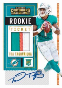 Rookie Ticket Auto Swatches Tua Tagovailoa MOCK UP