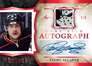 In the Game Used Auto Red Teemu Selanne MOCK UP