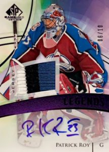 Base Auto Jersey Purple Patrick Roy