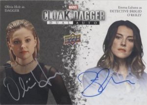 Dual Auto Olivia Holt as Dagger, Emma Lahana as Detective Brigid O'Reilly