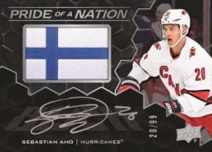 UD Black Pride of a Nation Auto Manufactured Patch Sebastian Aho MOCK UP