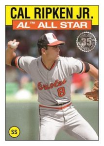 1986 Topps All-Star Baseball 35th Anniversary Cal Ripken Jr MOCK UP