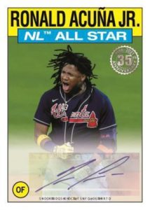 1986 Topps All Star Baseball Autograph Ronald Acuna MOCK UP