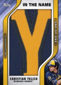 In the Name Letter Patch Christian Yelich MOCK UP