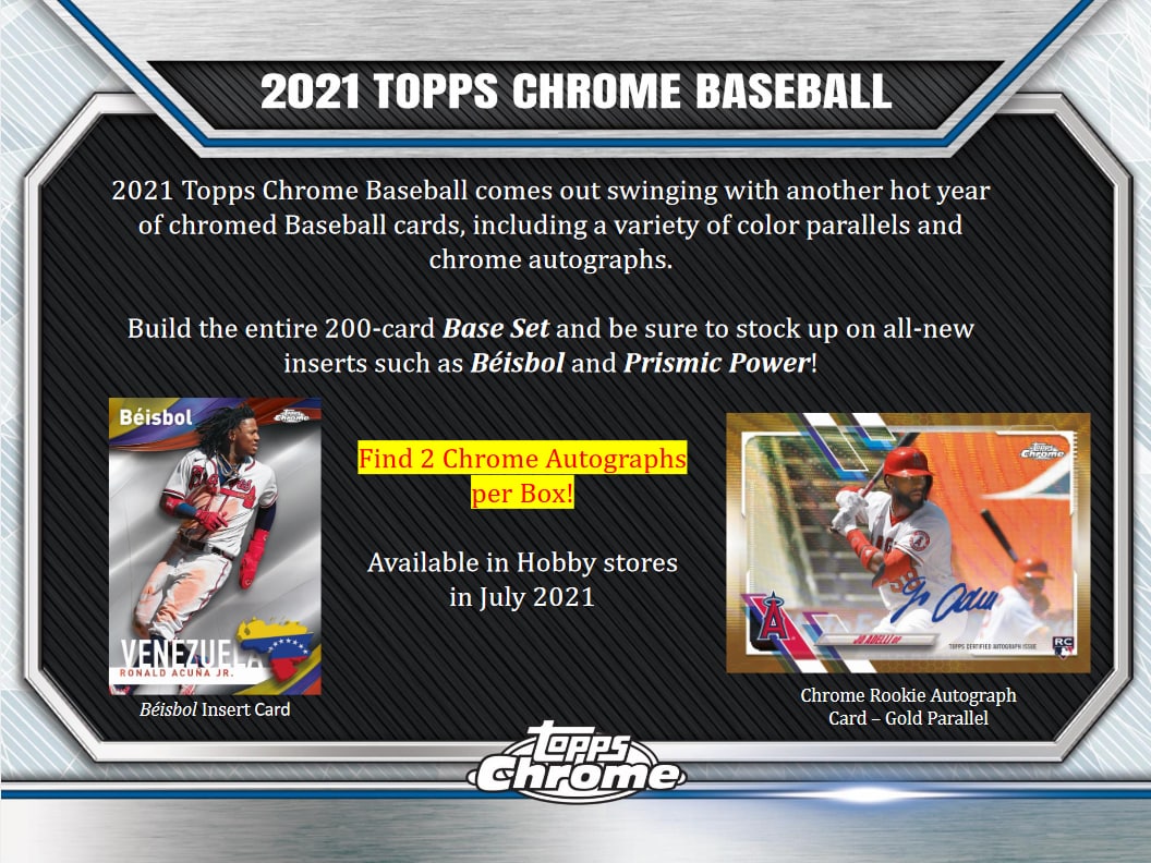 2021 Topps Chrome - Baseball Card Checklist - Checklistcenter.com