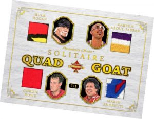 Quad GOAT Hulk Hogan, Kareem Abdul-Jabbar, Gordie Howe, Mario Andretti MOCK UP