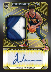 Rookie Jersey Auto Electric Etch Yellow James Wiseman MOCK UP