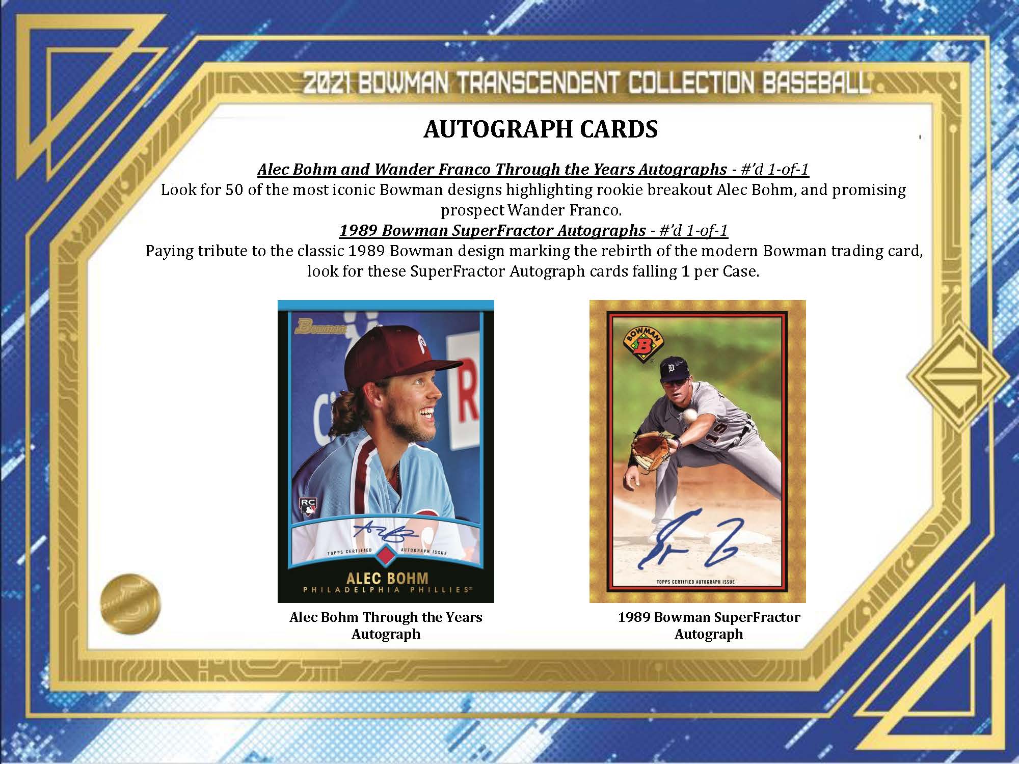 2021 Bowman Transcendent Collection Baseball Card Checklist