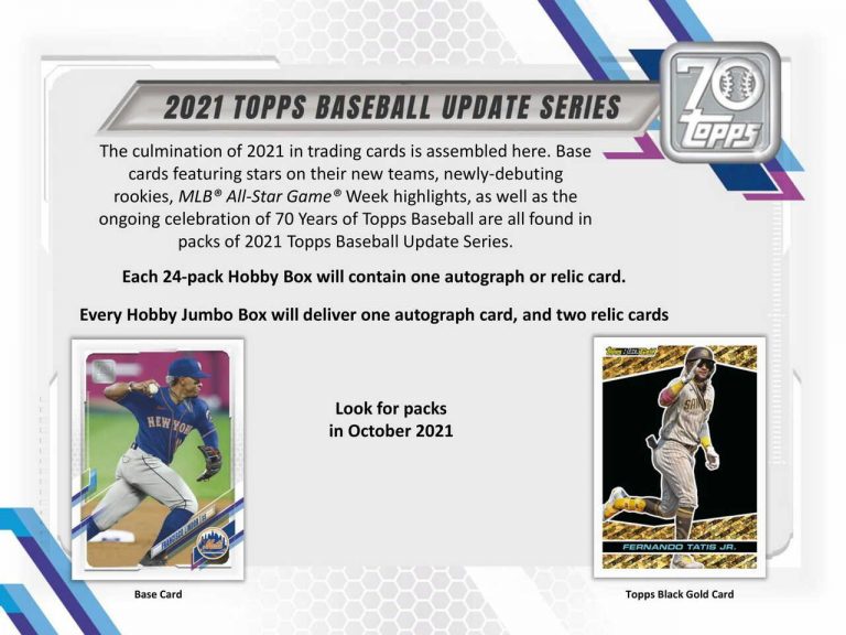 2021 Topps Update Series Baseball Card Checklist